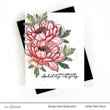 Altenew - Clear Stamp Set - Build A Flower-Hawaiian Coral Layering Stamp and Die