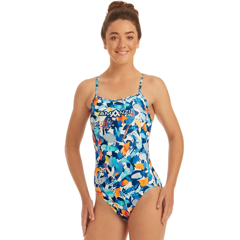 Amanzi - Coral Camo Womens One Piece