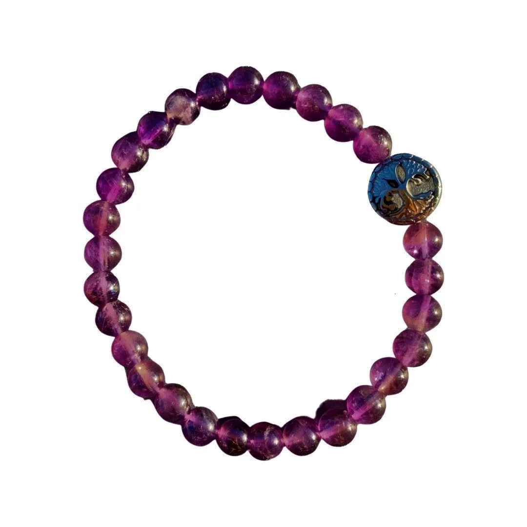 Amethyst Bracelet Round Beads 3 Sizes