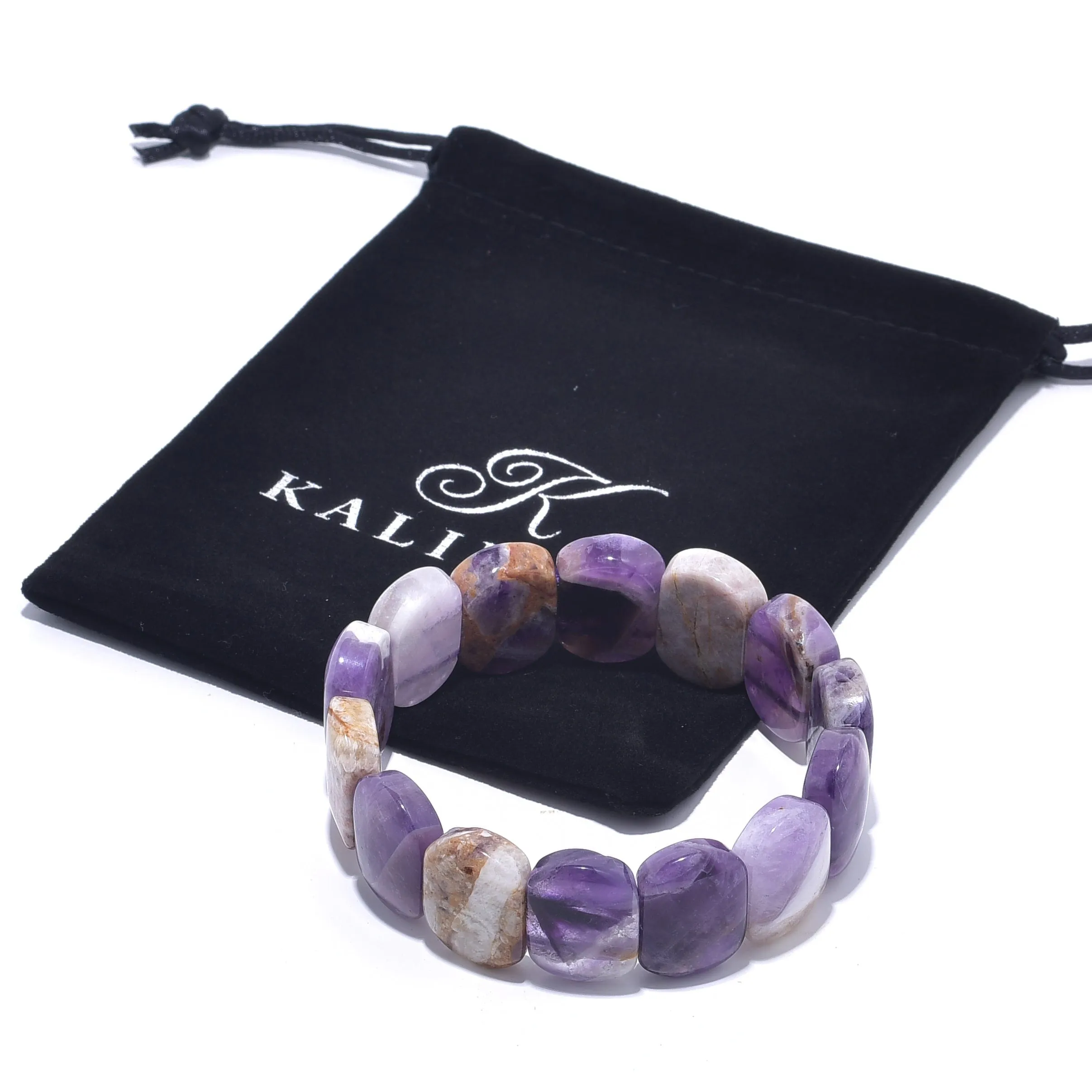 Amethyst Natural Gemstone Elastic Bracelet