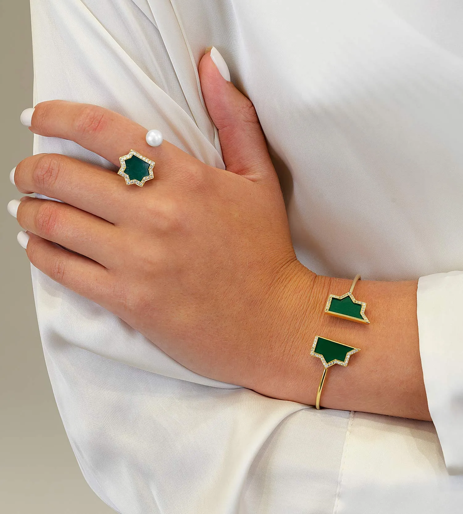 Andalus Midi Green Onyx Ring