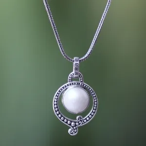 Angel Halo Handmade Pearl and Sterling Silver Necklace