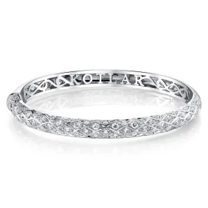 Artisan Pave Diamond Criss Cross Halfway Bangle