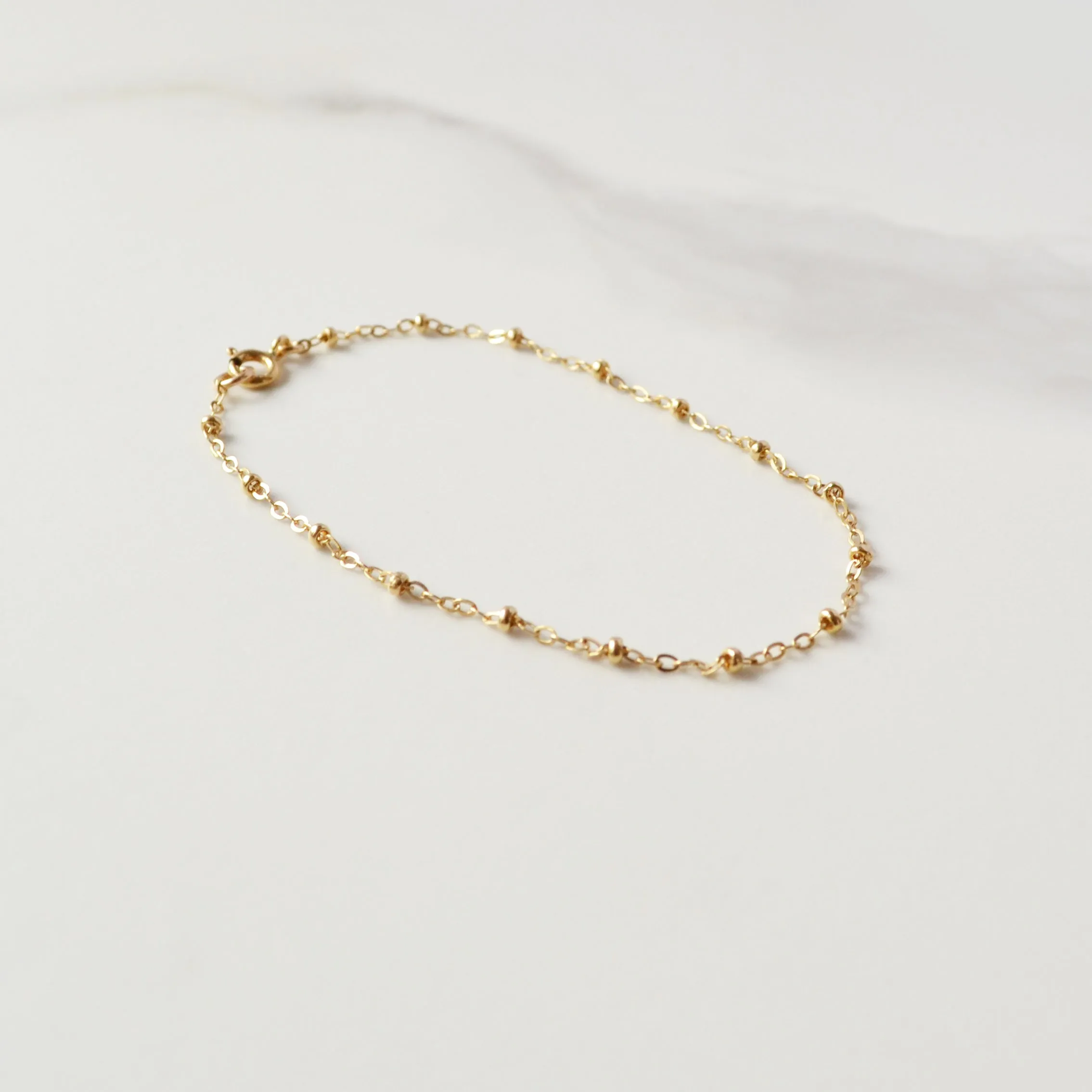 Ball and Chain Bracelet, Gold or Silver