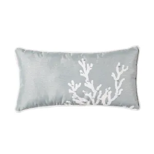 Blue Coral Oblong Pillow