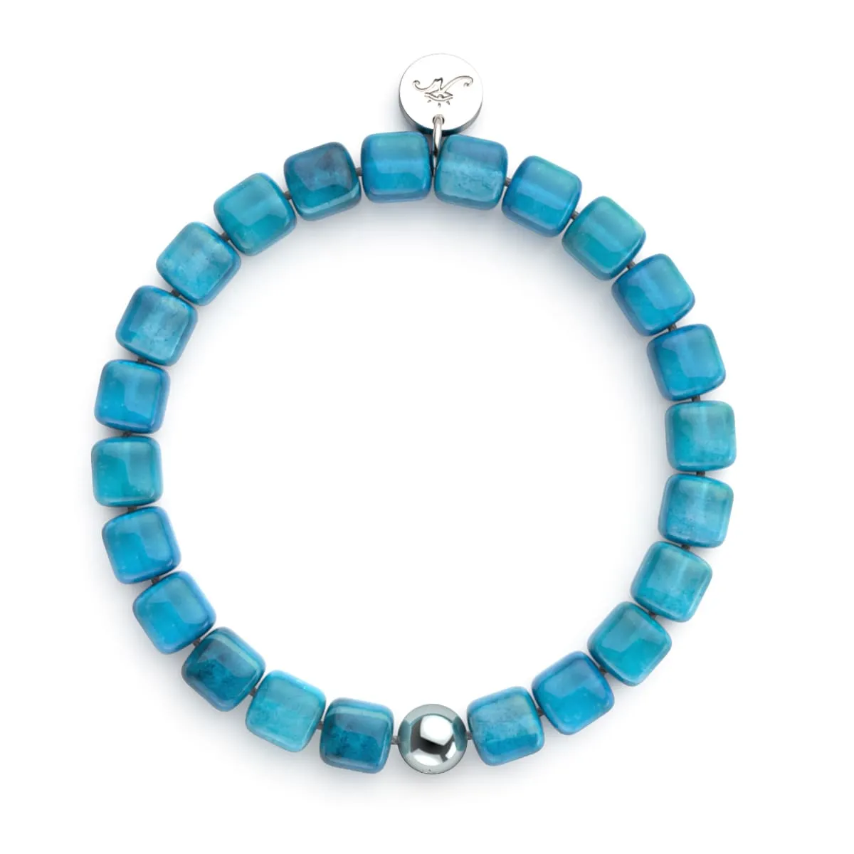 Blue Quartz | Silver | Gemstone Pebble Bracelet