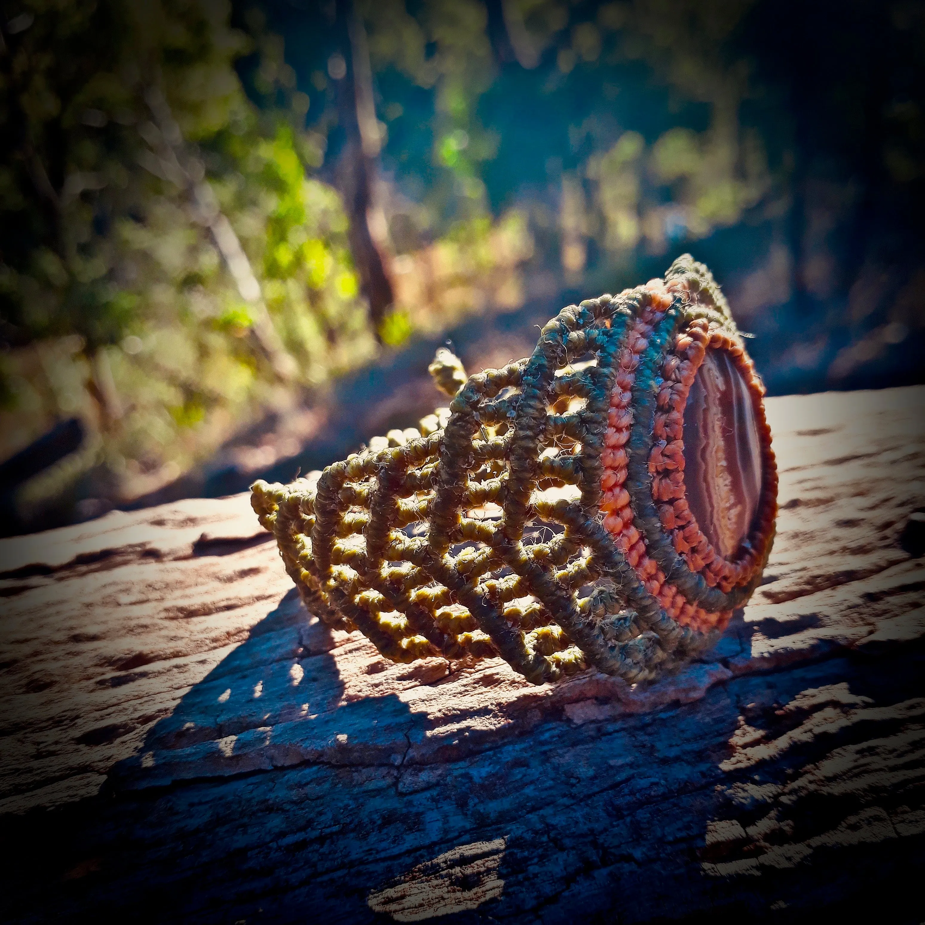 Brown rhodochrosite bracelet