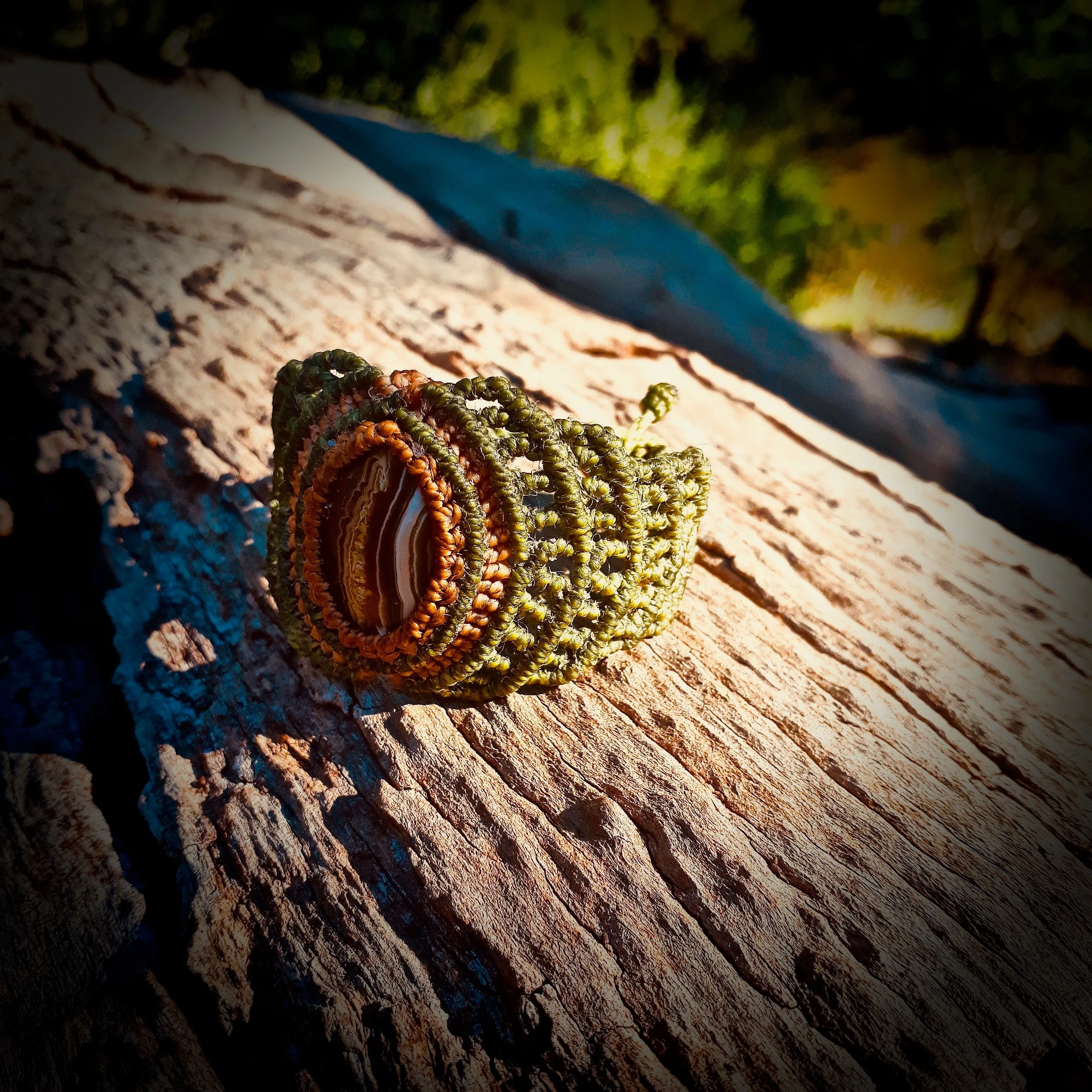 Brown rhodochrosite bracelet