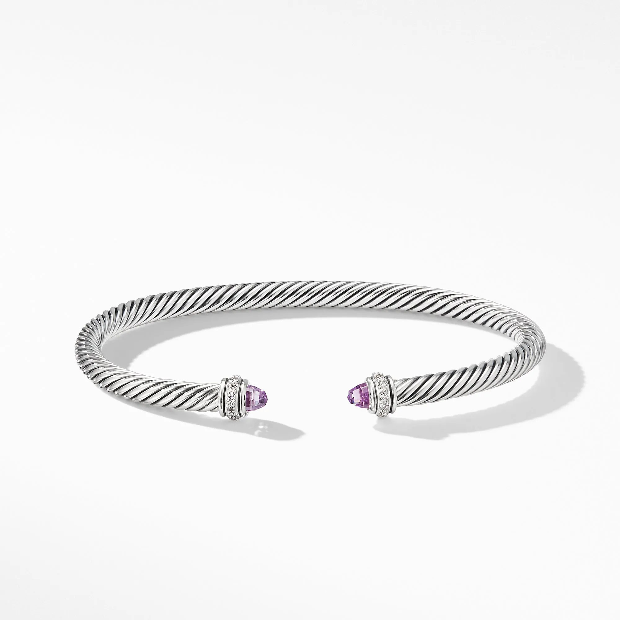 Cable Classic Bracelet with Amethyst and Diamonds