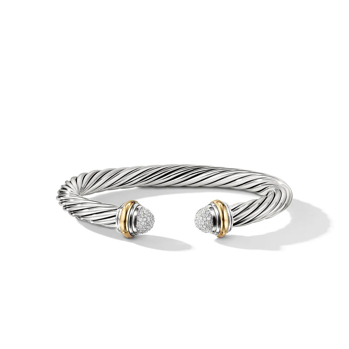 Cable Classics Collection Bracelet with Diamonds and 18K Gold