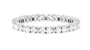 Certified Moissanite Wedding Eternity Band Ring