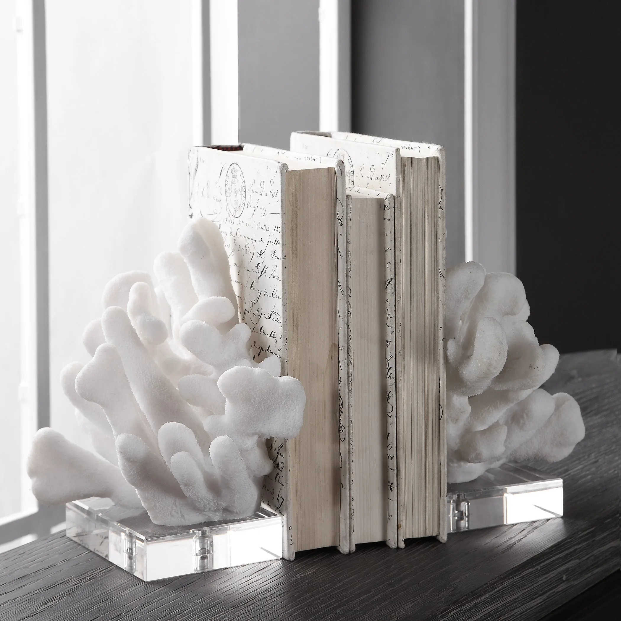 Charbel White Bookends, Set/2