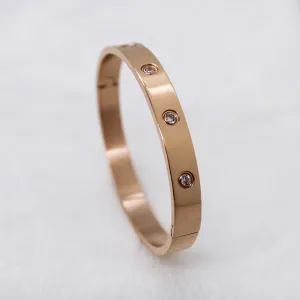 Classic Love Diamond Rose Gold Bracelet For Men