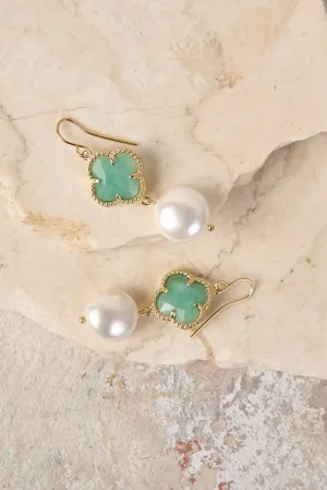 Clover Pearl Earrings