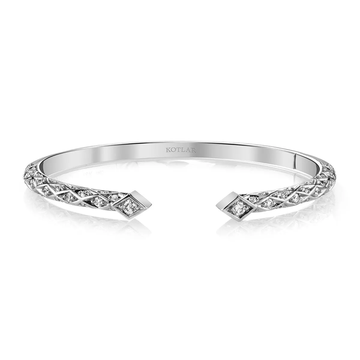 Criss Cross Artisan Pave Diamond Bangle