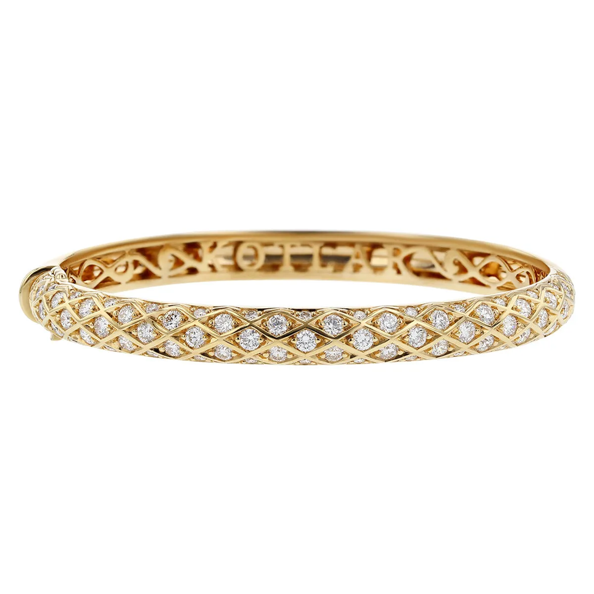 Criss Cross Artisan Pave Half Way Bangle