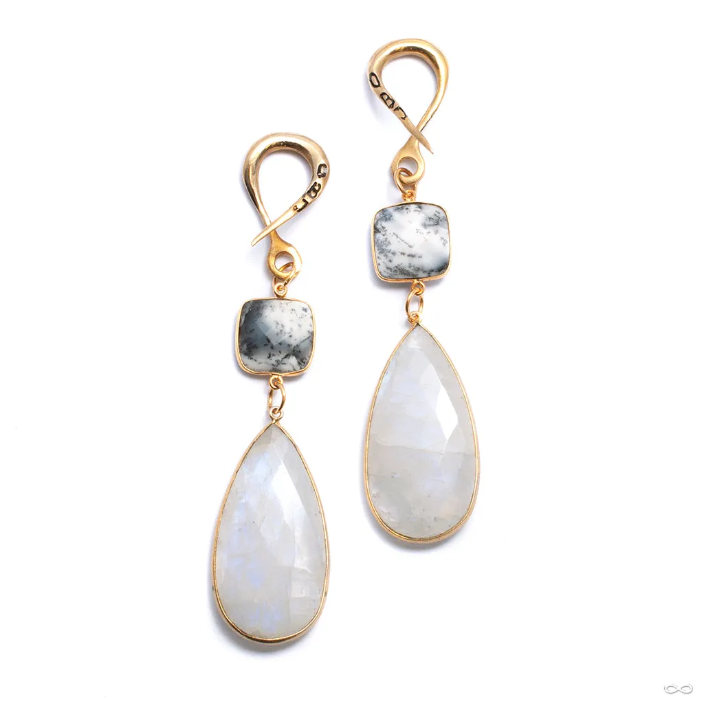 Crossover with Dendritic Agate and Moonstone Dangles from Oracle