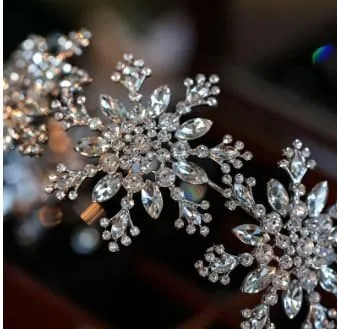 Crystal Snowflake Headpiece, Luxury Crystal Snowflake Hairband  Bridal Tiaras  for a Winter or Christmas Wedding by Crystal wedding uk