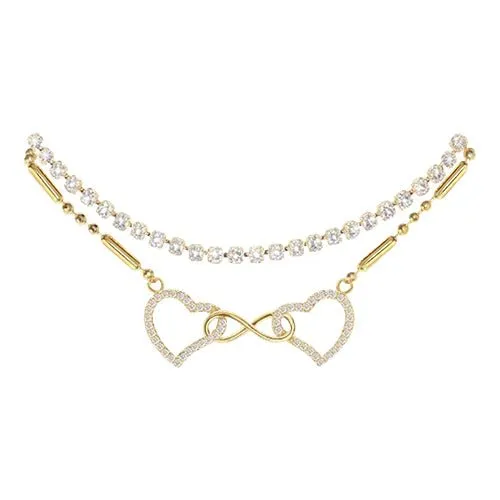 Cubic Zirconia Infinity Heart Bracelet