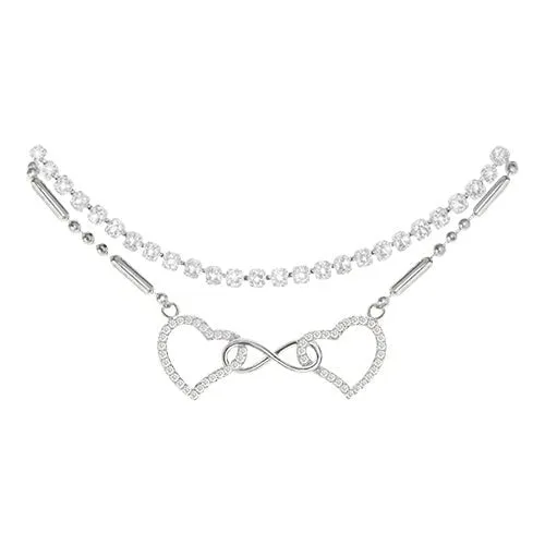 Cubic Zirconia Infinity Heart Bracelet