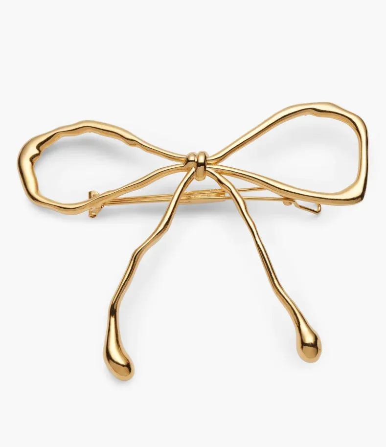 Cute Gold Bowknot Hairpin