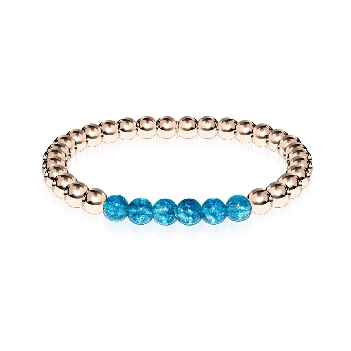 Delightful | 18k Rose Gold | Blue Crystal | Gemstone Expression Bracelet