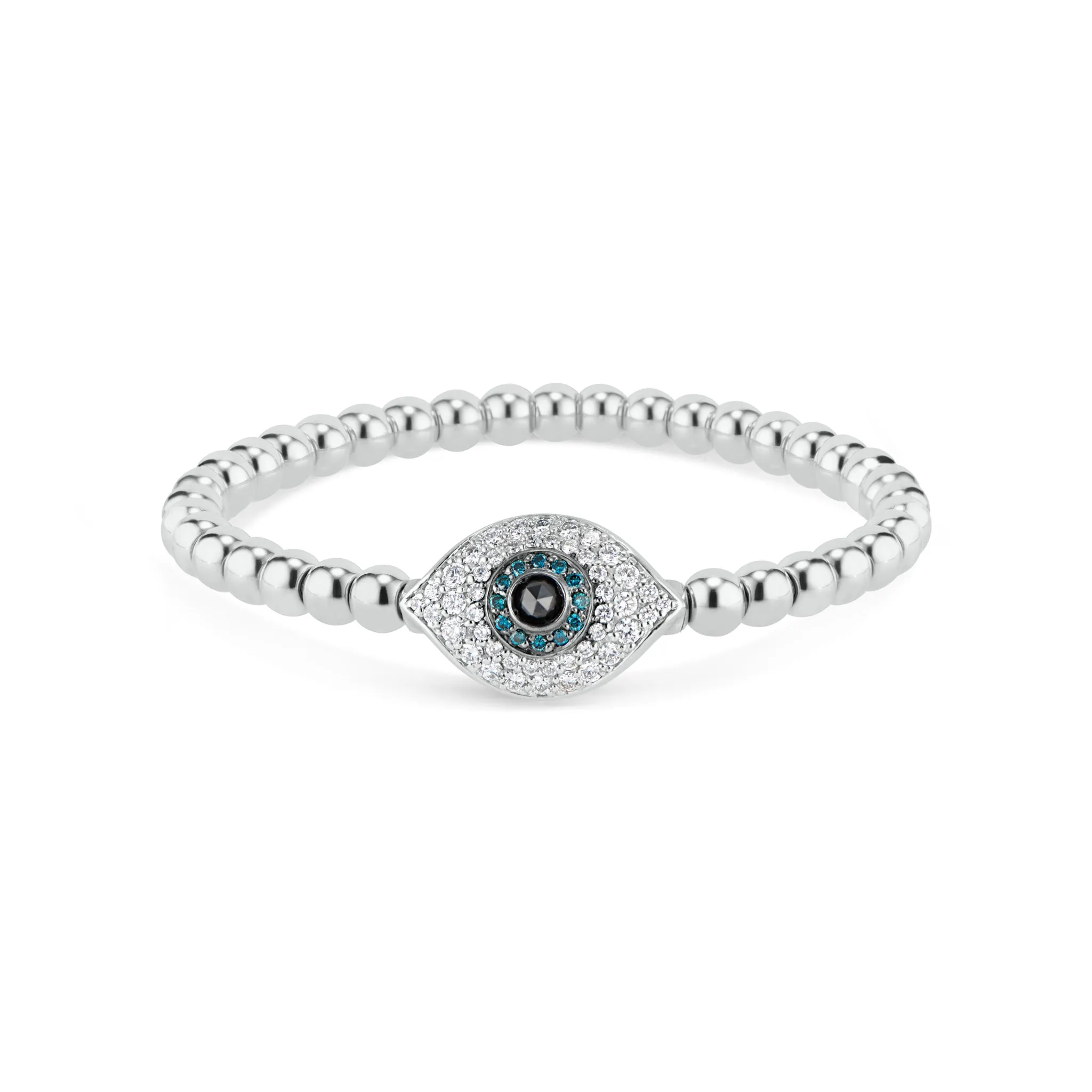 Diamond Evil Eye Stretch Bracelet