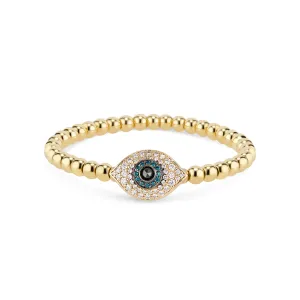 Diamond Evil Eye Stretch Bracelet