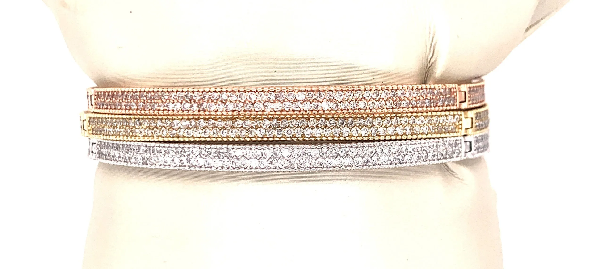 Diamond Hinged Bangle