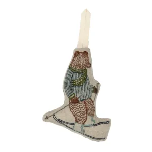 Downhill Bear Ornament