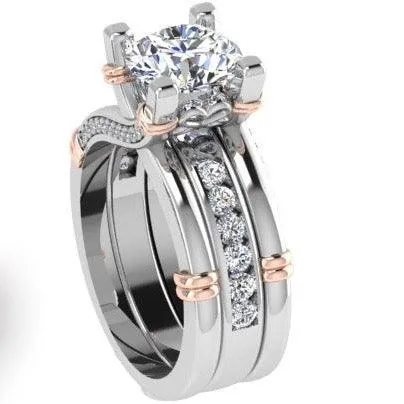 Engagement ring and Wedding band Set