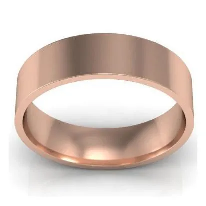 Flat Wedding Ring for Women 5mm