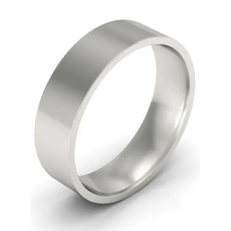 Flat Wedding Ring for Women 5mm