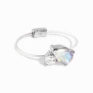 Floating Ring - Toi Et Moi Moonstone & White Topaz