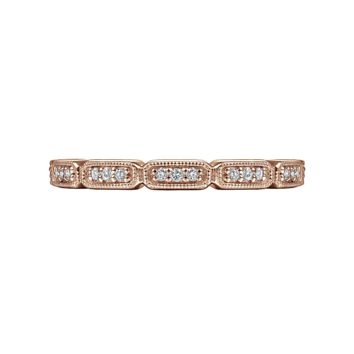 Gabriel & Co.  Segmented Diamond Stackable Band