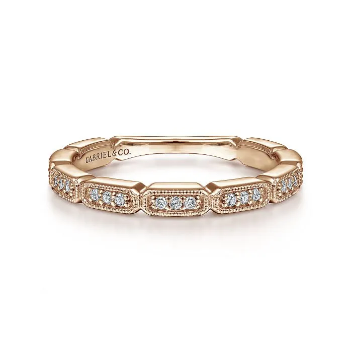 Gabriel & Co.  Segmented Diamond Stackable Band