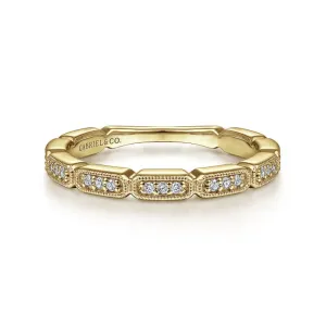 Gabriel & Co.  Segmented Diamond Stackable Band