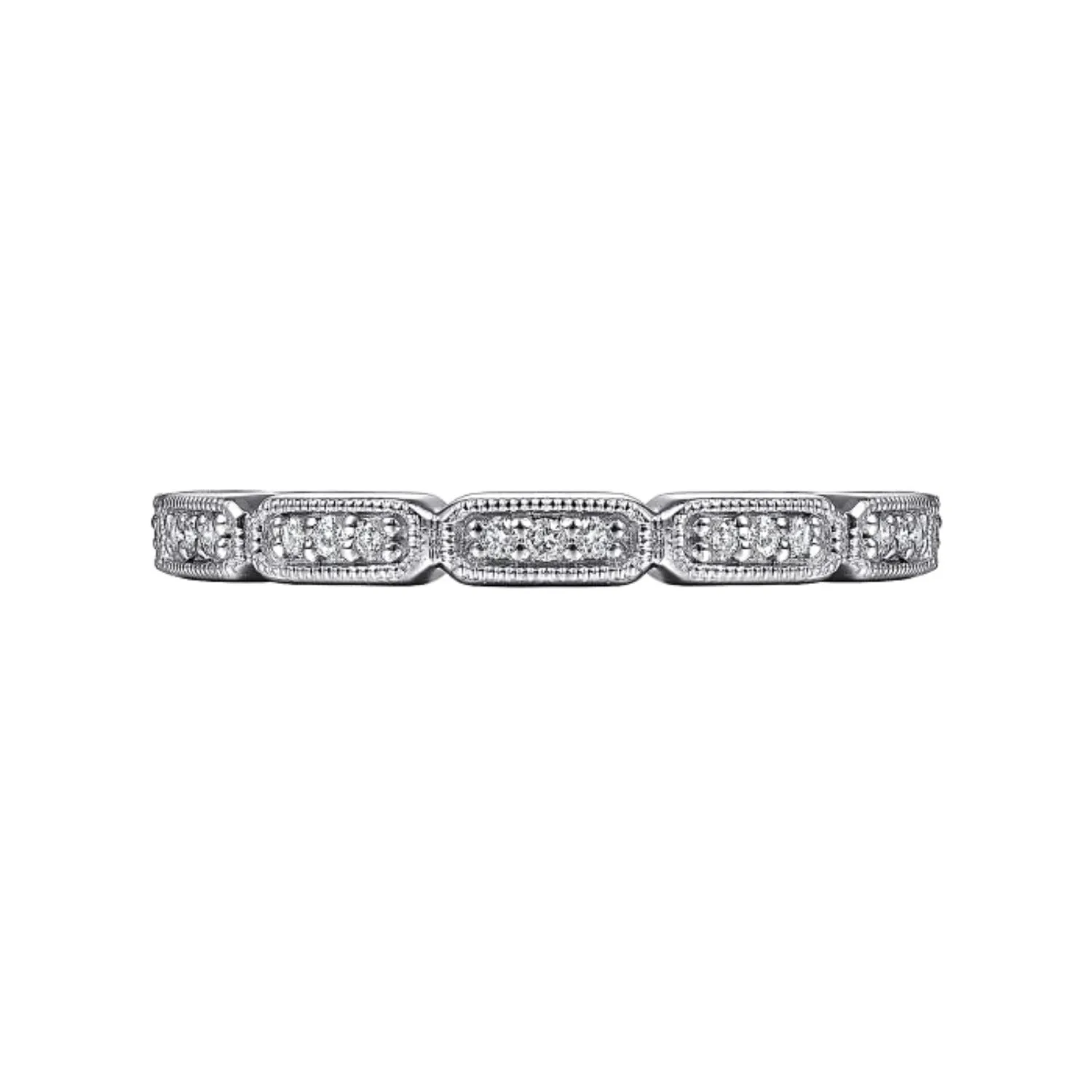 Gabriel & Co.  Segmented Diamond Stackable Band