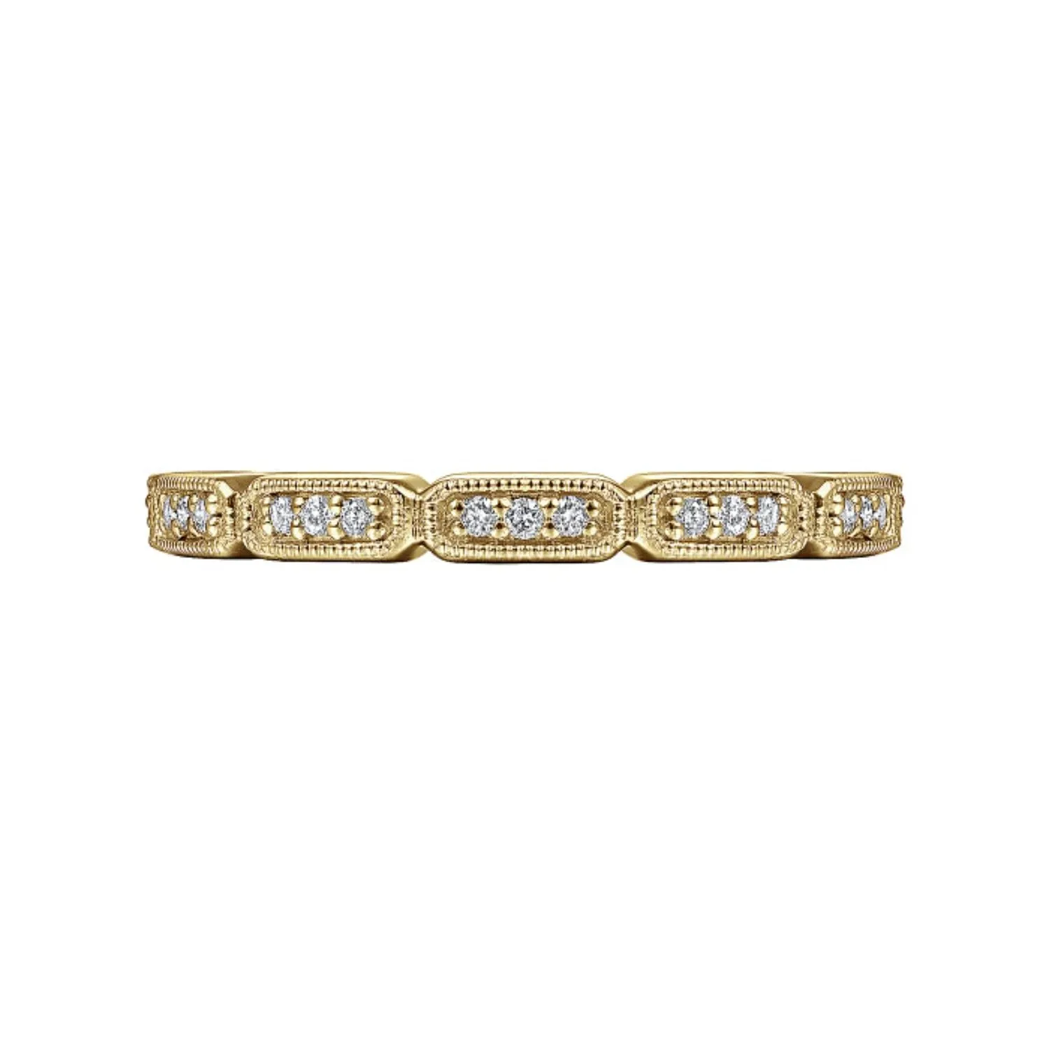 Gabriel & Co.  Segmented Diamond Stackable Band