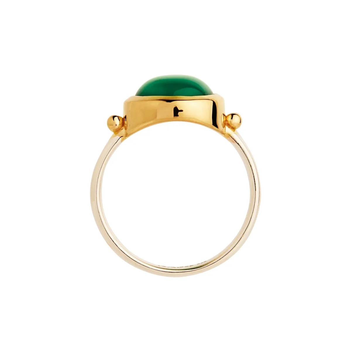 Garland Two-Tone Green Onyx Ring