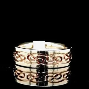 Gents Celtic Weave Wedding Band