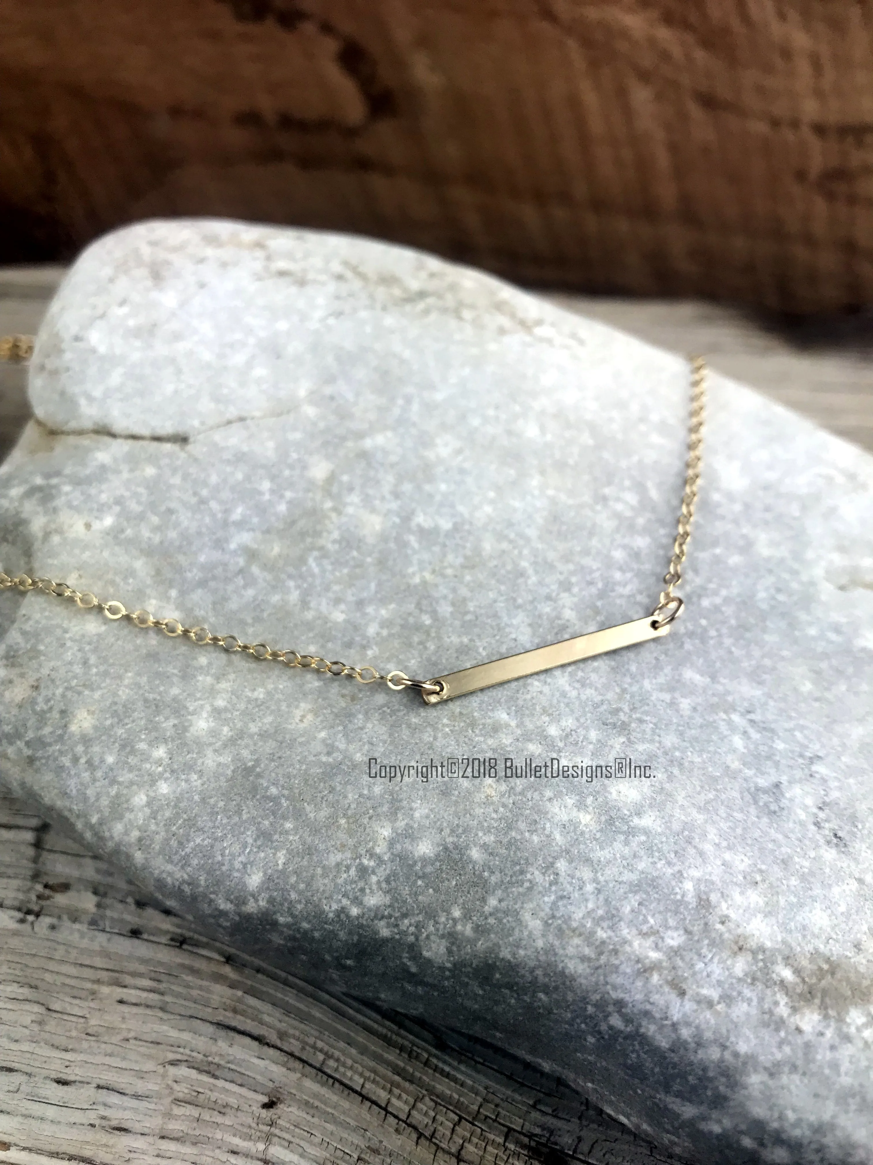 Gold Filled Bar Necklace