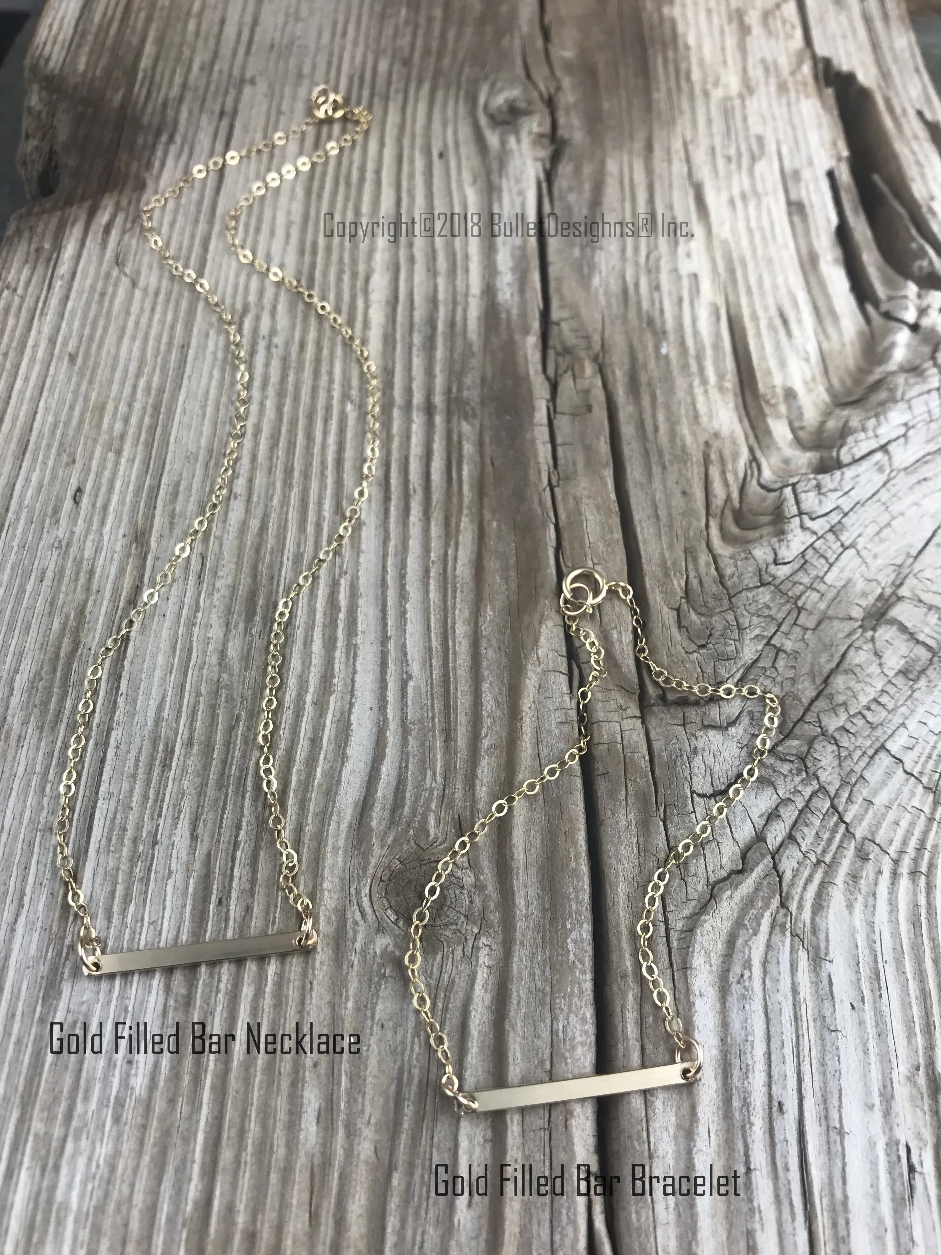 Gold Filled Bar Necklace