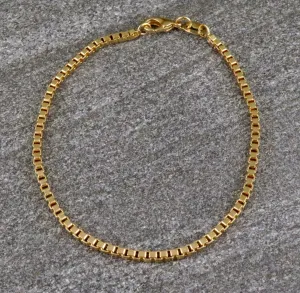 Gold Filled Box Chain Bracelet