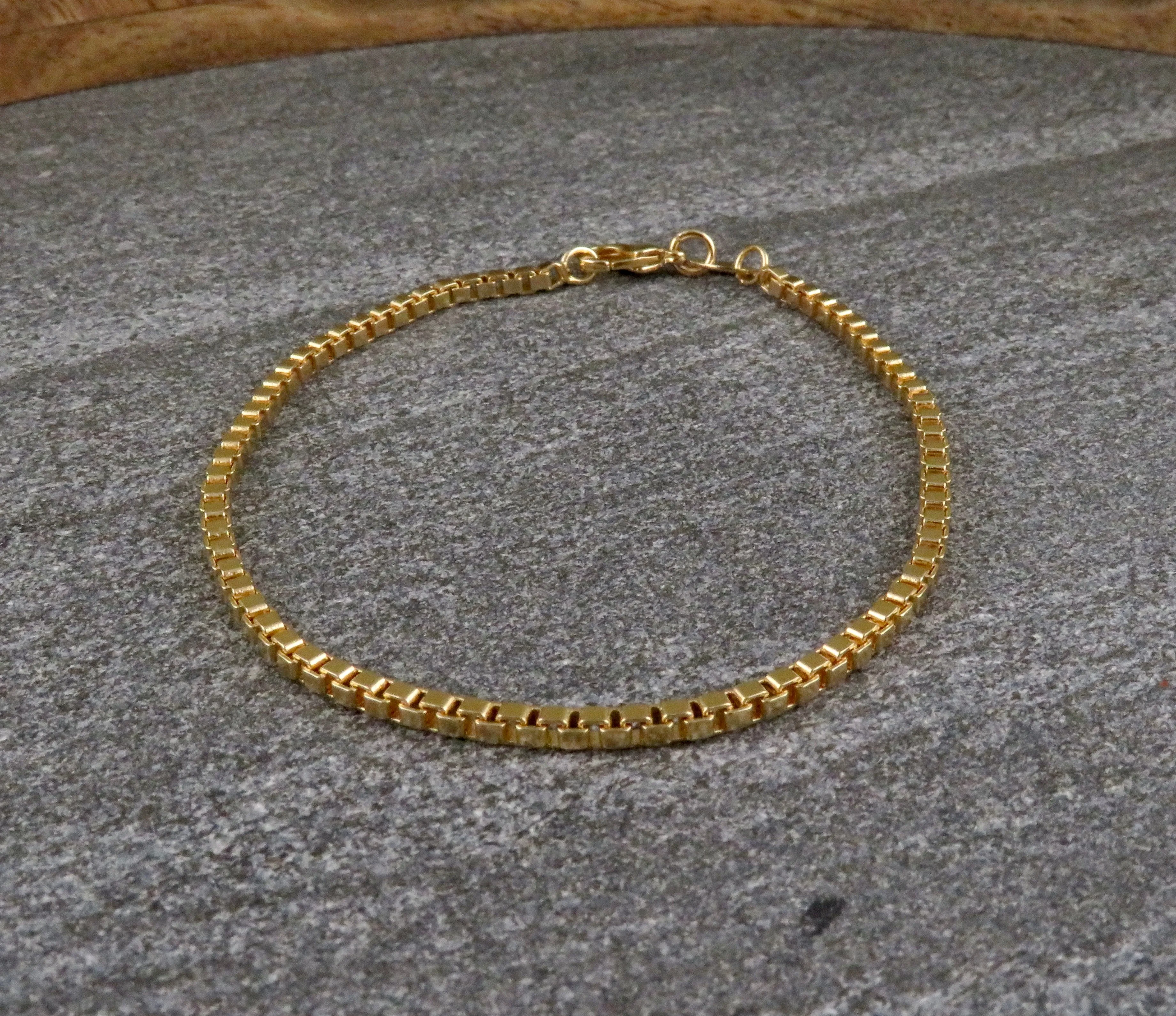 Gold Filled Box Chain Bracelet