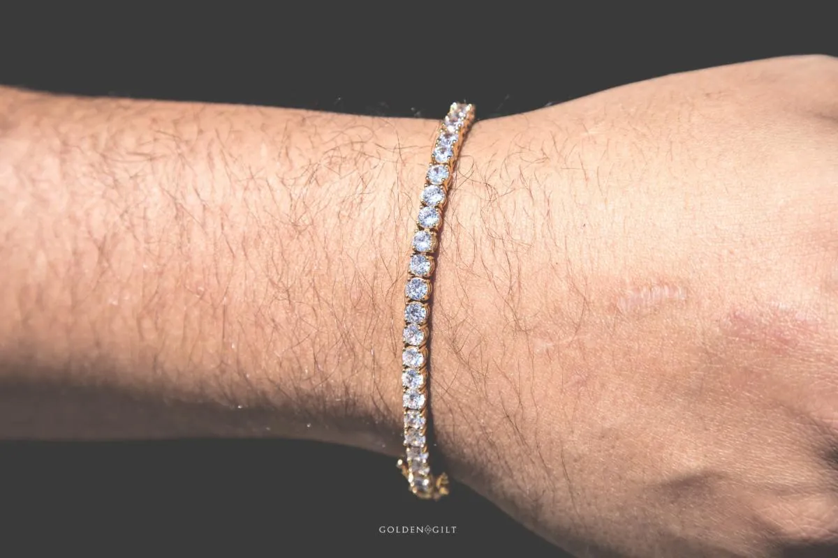 Golden Gilt 5MM Tennis Bracelet