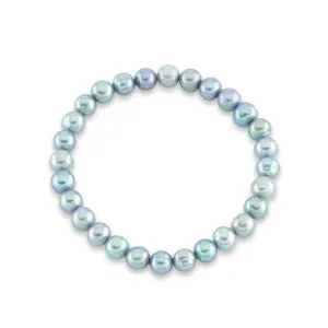 Grey 7mm freshwater pearl bracelet