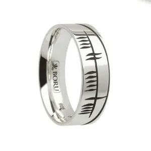 Happiness Ogham Etched Band