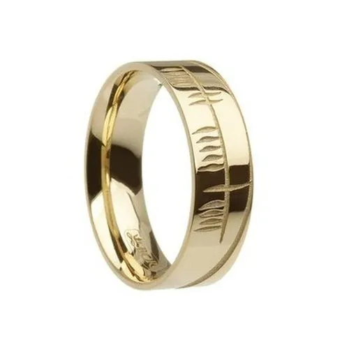 Happiness Ogham Etched Band