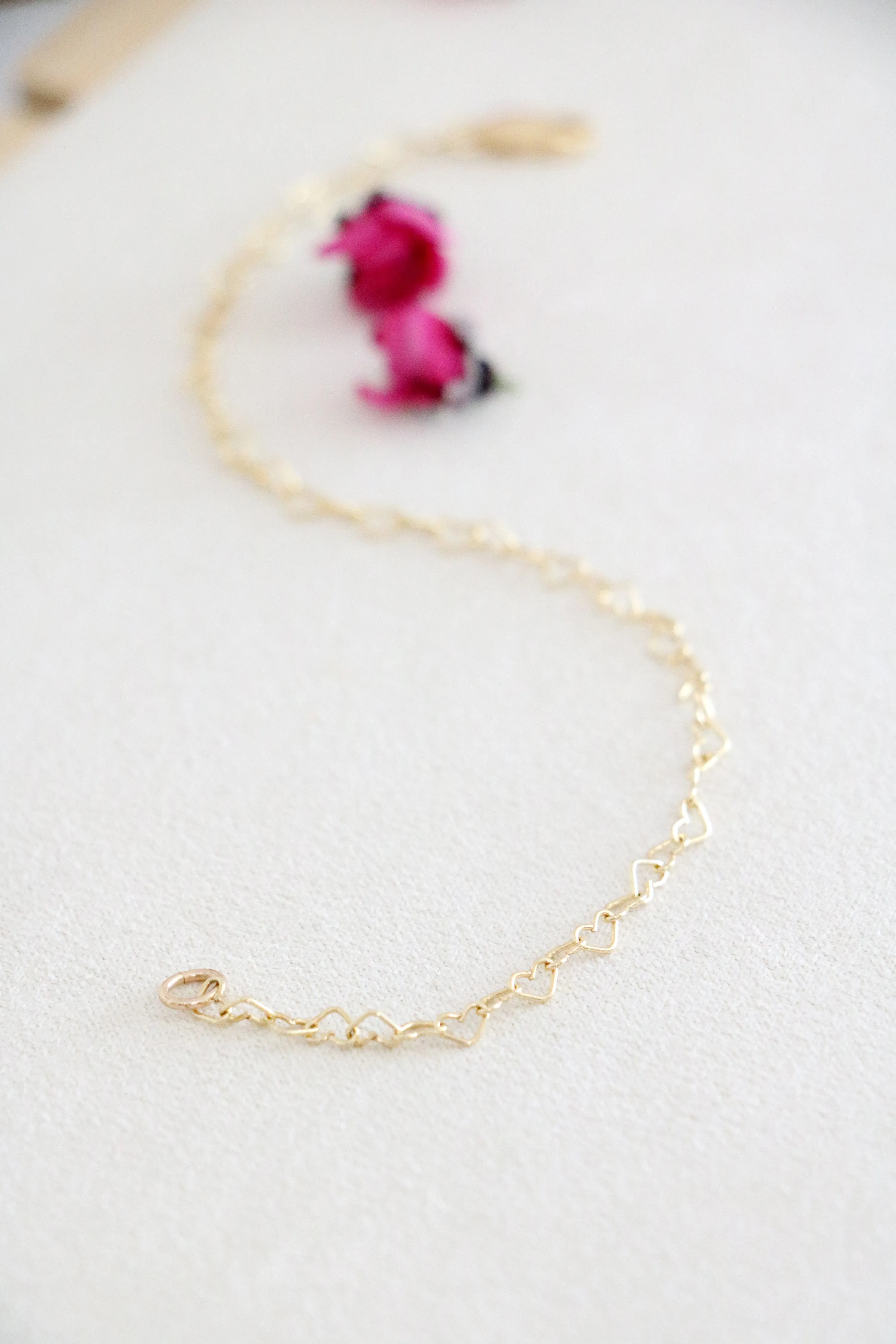 heart link chain { gold }